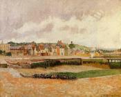 卡米耶 毕沙罗 : Afternoon, the Dunquesne Basin, Dieppe, Low Tide